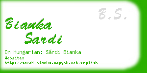 bianka sardi business card